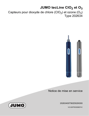 JUMO 202634 tecLine ClO2 and O3, Sensor Mode d'emploi | Fixfr