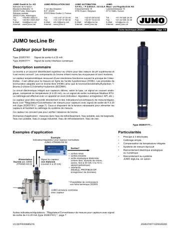 JUMO 202637 Sensor Fiche technique | Fixfr