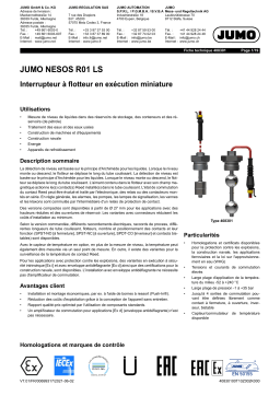 JUMO 408301 Float Switch Fiche technique