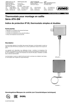 JUMO 603035 Surface-Mounted Single or Double Thermostat, ATH-SW Sery Fiche technique