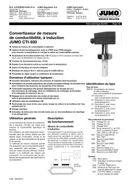 JUMO 202752 Inductive conductivity transmitter Fiche technique