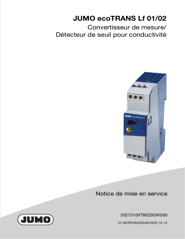 JUMO 202731 ecoTRANS Lf 01/02 Transmitter / Switching Device Mode d'emploi | Fixfr