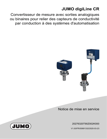 digiLine CR HT40 | digiLine CR HT60 | 202762 | digiLine CR HT70 | digiLine CR HT10 | digiLine CR HT20 | digiLine CR HT30 | JUMO digiLine CR HT50 Head Transmitter Mode d'emploi | Fixfr