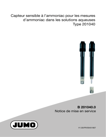 JUMO 201040 Ammonia Sensitive Sensor Mode d'emploi | Fixfr