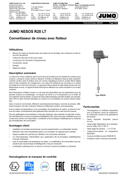 JUMO 408320 Level Transmitter via Float Fiche technique