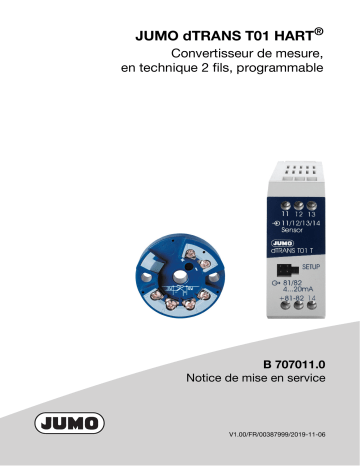 JUMO 707010 Two-Wire Transmitter Mode d'emploi | Fixfr