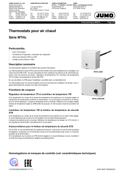 JUMO 60.4514 Hot air thermostat Fiche technique