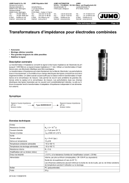 JUMO 202995 Impedance Converter Fiche technique