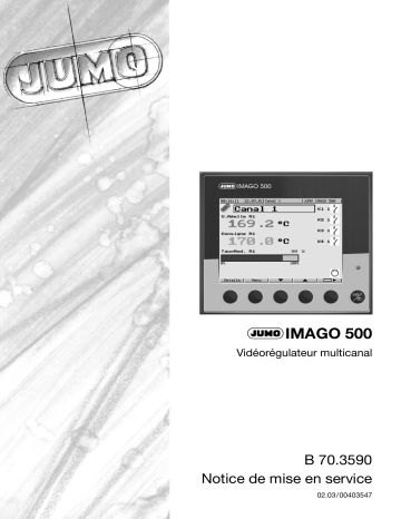 JUMO 703590 Multichannel Process Controller and Program Controller Mode d'emploi | Fixfr