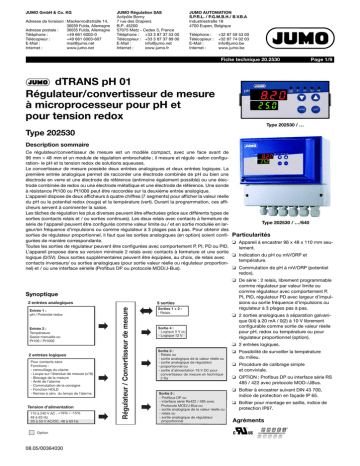 JUMO 202530 Fiche technique | Fixfr