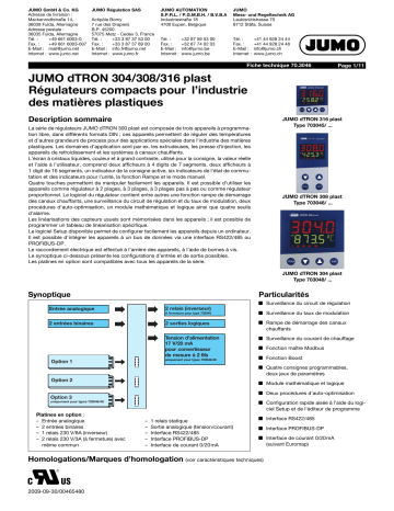 JUMO 703046 Compact Controller Fiche technique | Fixfr