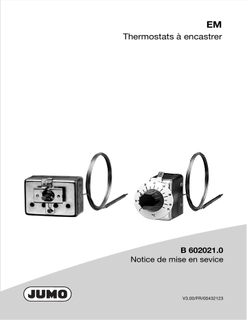 Panel-Mounted Thermostats, EM Series Up | JUMO Panel-Mounted Thermostat EM Series up Mode d'emploi | Fixfr