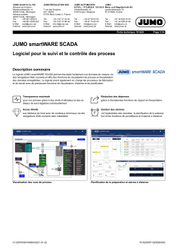 JUMO 701820 smartWARE SCADA − Software Fiche technique