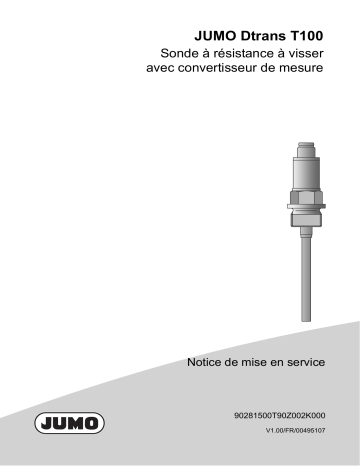 JUMO Dtrans T100 Probe Mode d'emploi | Fixfr