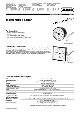 JUMO 608202 Dial thermometer Fiche technique