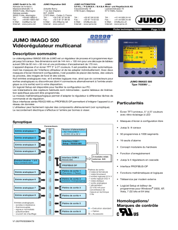 JUMO 703590 Multichannel Process Controller and Program Controller Fiche technique | Fixfr