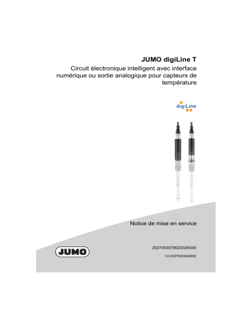 JUMO digiLine Intelligent Electronic Mode d'emploi | Fixfr