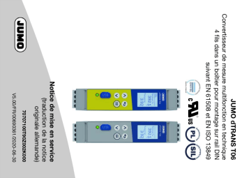 JUMO 707071 Multifunctional Four-Wire Transmitter Mode d'emploi | Fixfr