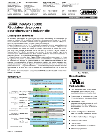 JUMO 700101 Process Control Fiche technique | Fixfr