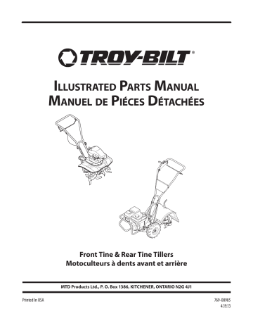 21A21MA563 | Troy-Bilt 21A65M7563 Garden Tiller Manuel du propriétaire | Fixfr