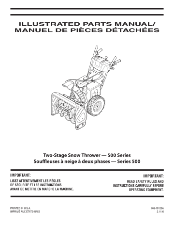 31AM59Q3563 | Troy-Bilt 31BM53Q2563 Snow Blower Manuel du propriétaire | Fixfr