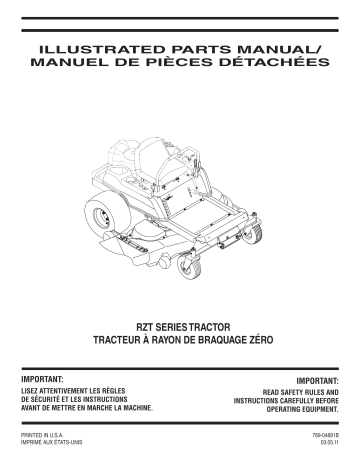 Troy-Bilt 17AF2ACP563 Zero Turn Mower Manuel du propriétaire | Fixfr