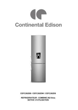 CONTINENTAL EDISON CEFC268DW Manuel utilisateur