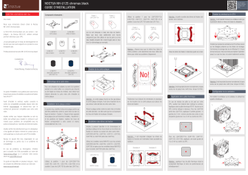 Noctua NH-U12S chromax.black CPU cooler retail Installation manuel | Fixfr