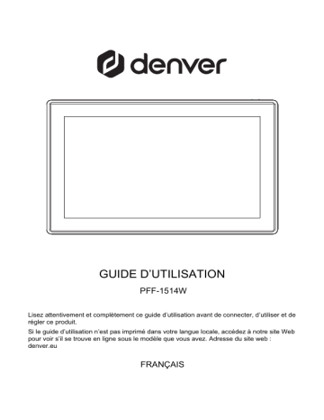 PFF-1514B | Denver PFF-1514W 15.6” FULL HD digital Wi-Fi photoframe Manuel utilisateur | Fixfr