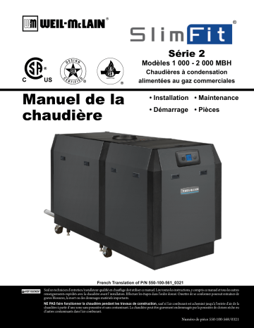 Weil-McLain SlimFit Commercial Condensing Gas Boiler Manuel utilisateur | Fixfr