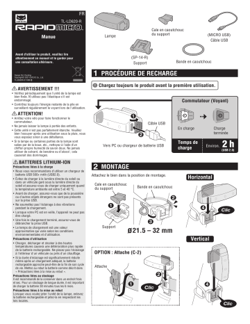 Cateye Rapid micro [TL-LD620] Safety light Manuel utilisateur | Fixfr