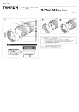 Tamron A063 28-75mm F/2.8 Di III VXD G2 Manuel utilisateur