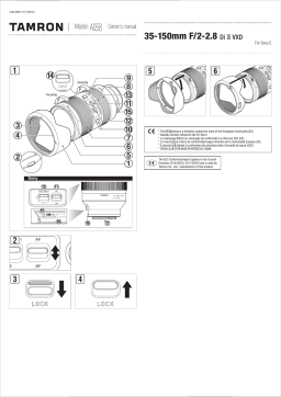 Tamron A058 35-150mm F/2-2.8 Di III VXD Manuel utilisateur