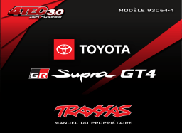 Traxxas Toyota GR Supra GT4 Manuel utilisateur