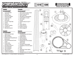 Milescraft "CircleGuideKit" Fräszirkel für Oberfräsen Mode d'emploi