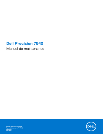 Dell Precision 7540 Manuel du propriétaire | Fixfr