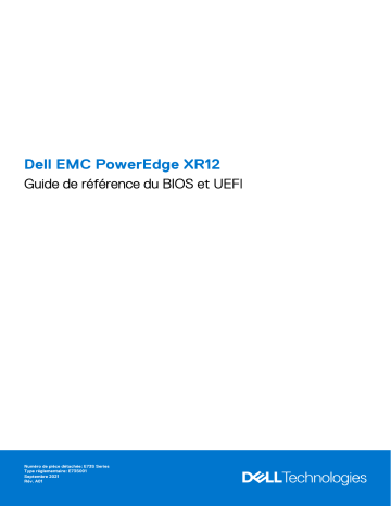 Dell PowerEdge XR12 server Guide de référence | Fixfr