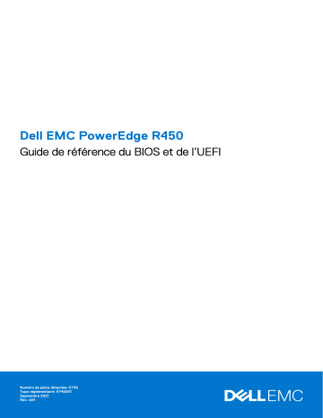 Dell PowerEdge R450 server Guide de référence | Fixfr