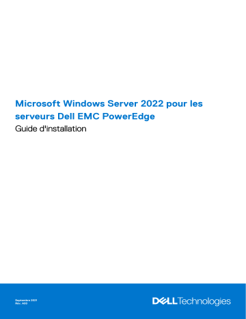 Dell Microsoft Windows Server 2022 software Manuel du propriétaire | Fixfr