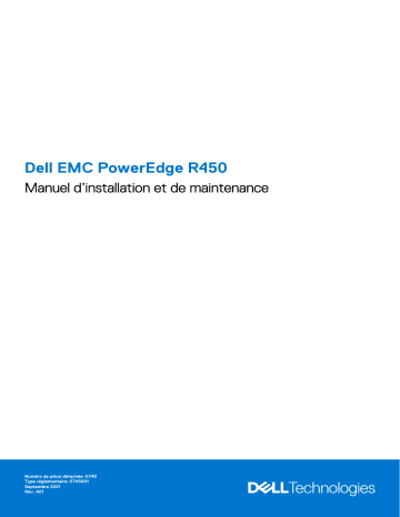 Dell PowerEdge R450 server Manuel du propriétaire | Fixfr