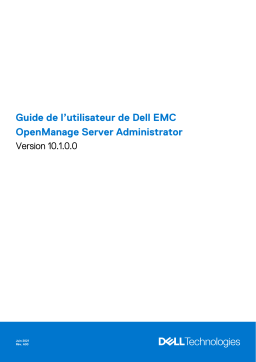 Dell OpenManage Server Administrator Version 10.1.0.0 software Manuel utilisateur