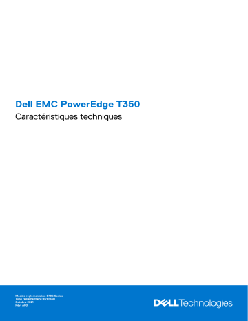 Dell PowerEdge T350 server Manuel du propriétaire | Fixfr