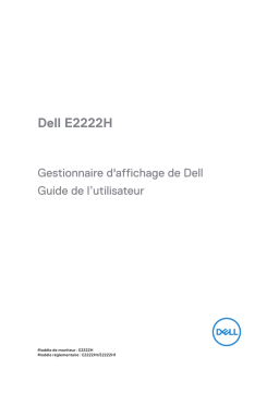 Dell E2222H electronics accessory Manuel utilisateur