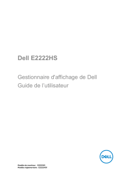 Dell E2222HS electronics accessory Manuel utilisateur