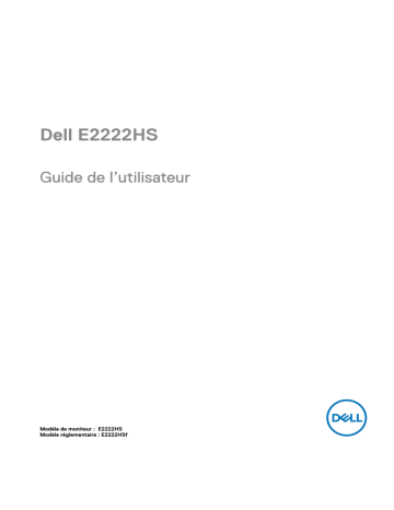 Dell E2222HS electronics accessory Manuel utilisateur | Fixfr