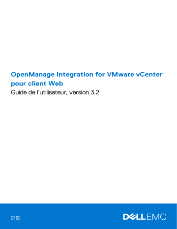 Dell OpenManage Integration for VMware vCenter software Manuel utilisateur | Fixfr