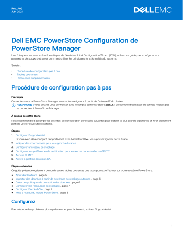 PowerStore Expansion Enclosure | PowerStore 3000X | PowerStore 9000T | PowerStore Rack | PowerStore 1000T | PowerStore 7000T | PowerStore 1000X | PowerStore 3000T | PowerStore 5000X | PowerStore 500T | Dell PowerStore 9000X storage Guide de démarrage rapide | Fixfr