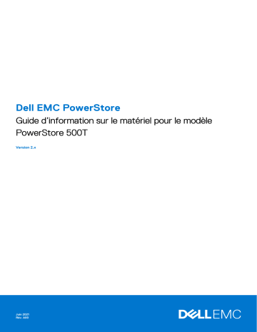 PowerStore Rack | Dell PowerStore 500T storage Manuel du propriétaire | Fixfr