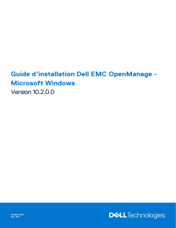 OpenManage Software Version 10.2.0.0 | Dell OpenManage Server Administrator Version 10.2.0.0 software Manuel du propriétaire | Fixfr