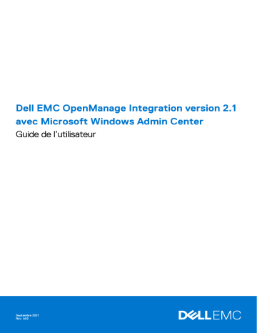 Dell OpenManage Integration software Manuel utilisateur | Fixfr